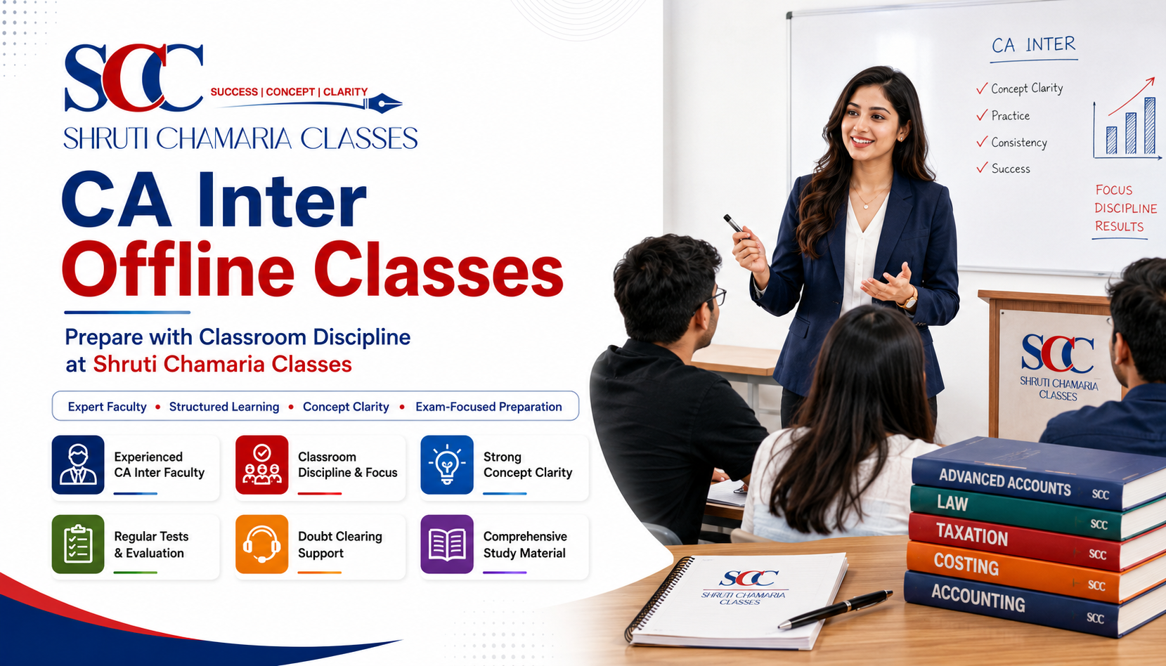 CA Inter Offline Classes: Prepare with Classroom Discipline at Shruti Chamaria Classes