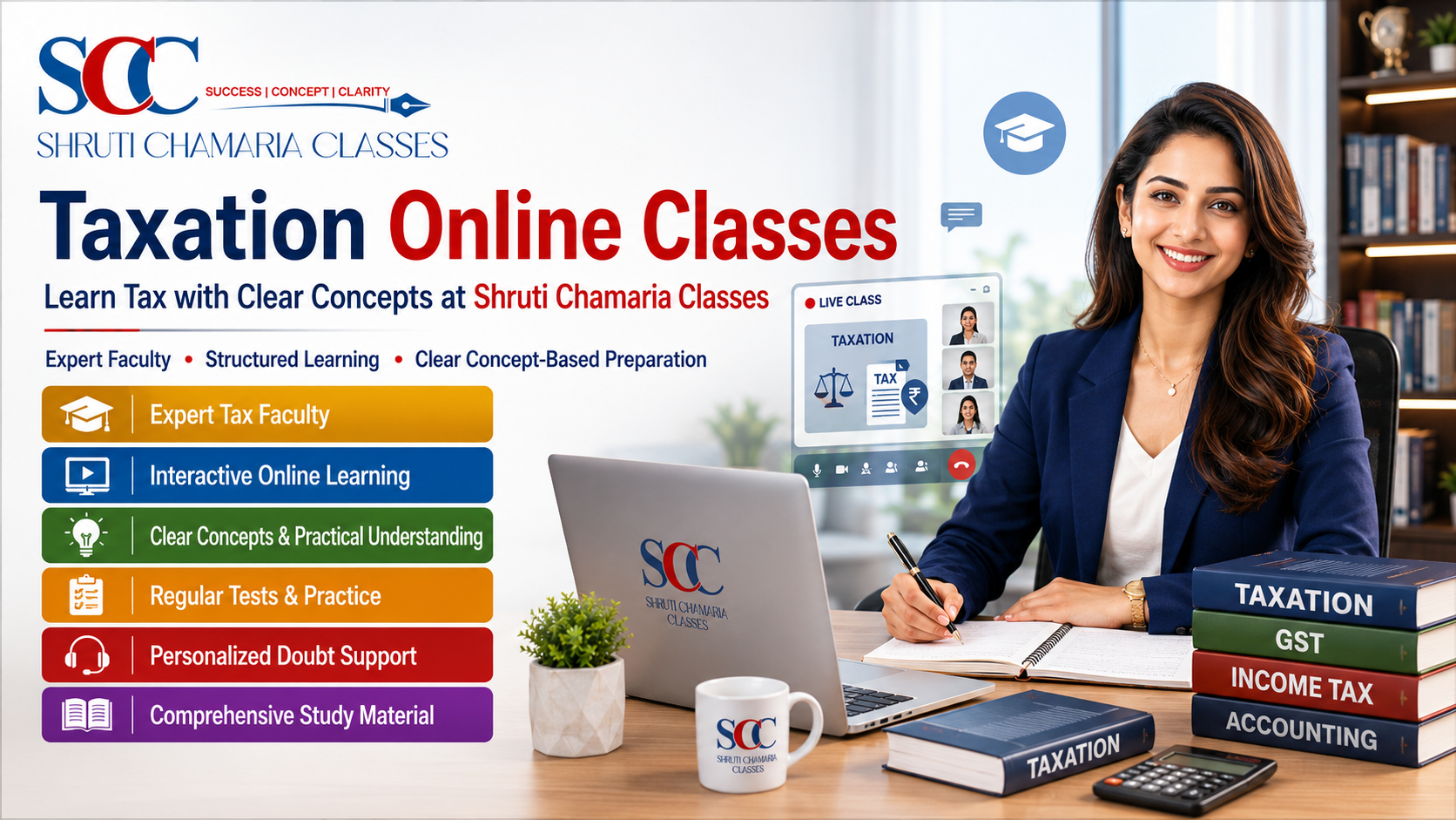 Taxation Online Classes: Learn Tax with Clear Concepts at Shruti Chamaria Classes
